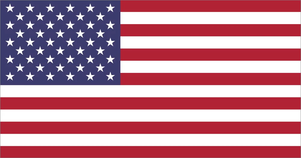 United States flag featuring red and white stripes with a blue field containing white stars.
