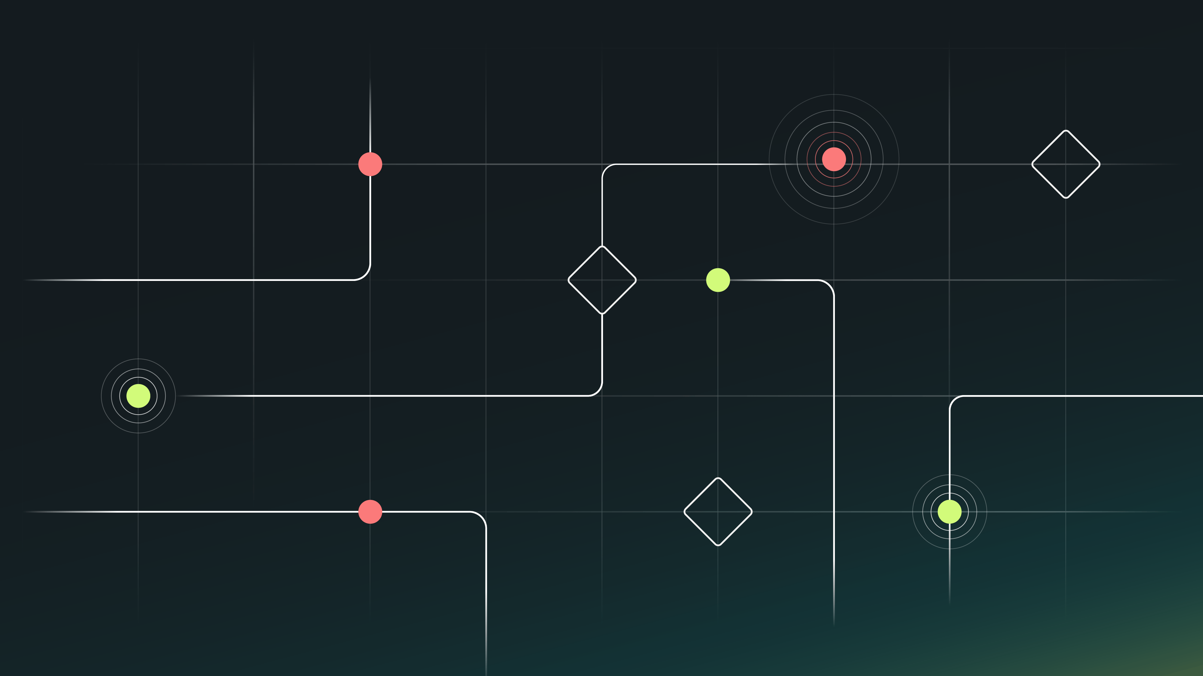 Colorful nodes connecting
