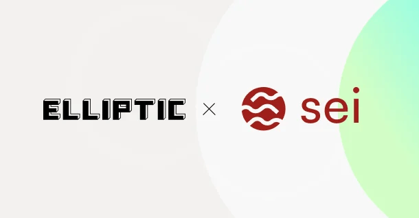 ELLIPTIC × sei logo collaboration graphic.