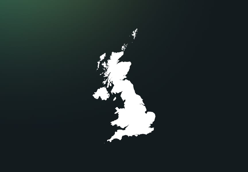 Map outline of the United Kingdom in white on a dark gradient background.