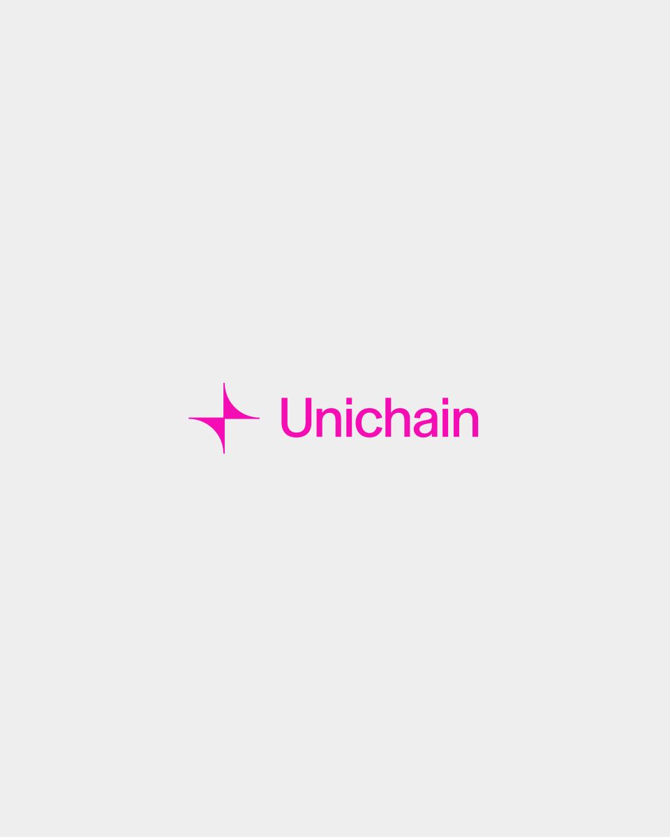 Unichain logo in pink against a light background