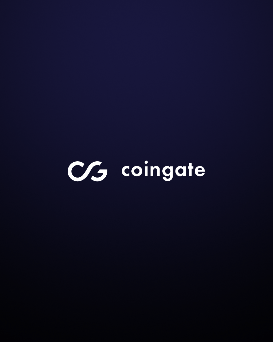 Coingate logo on a gradient background